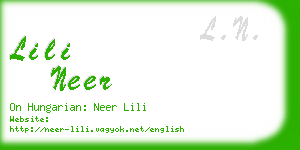 lili neer business card